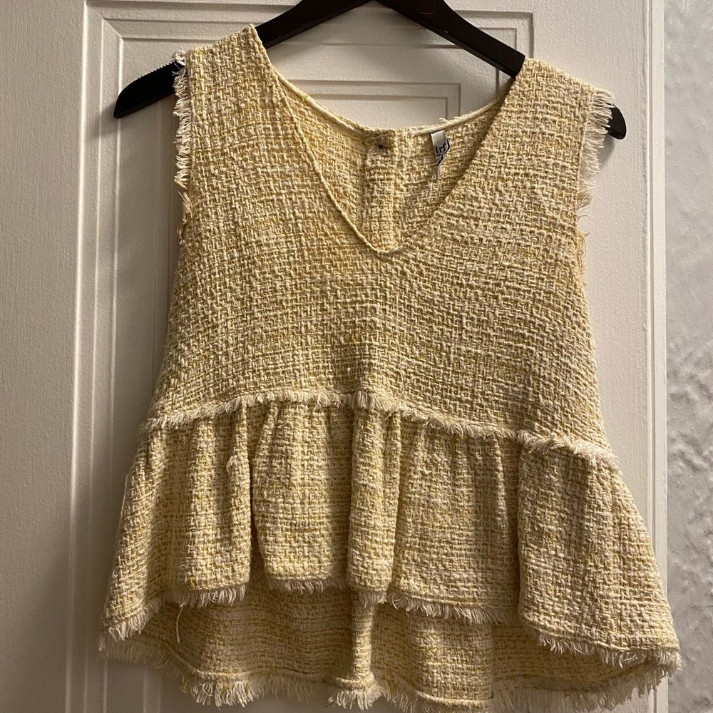 Zara knit V neck top - high low